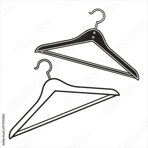 Black coat hanger