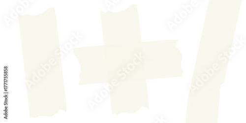 Wallpaper Mural Three strips of torn masking tape arranged in a pattern isolated on transparent background Torontodigital.ca