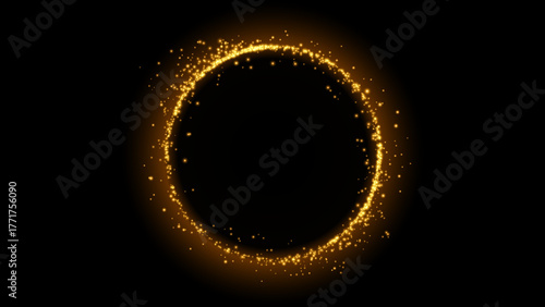 The effect of abstract white light circles on a transparent background. Stock royalty free. PNG	