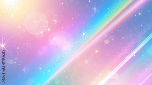 Disco Radiance, Neon Rainbow Sparkling Light Background