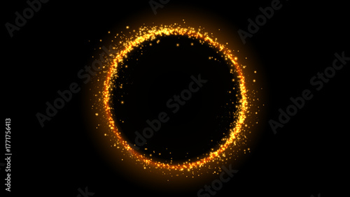 The effect of abstract white light circles on a transparent background. Stock royalty free. PNG	