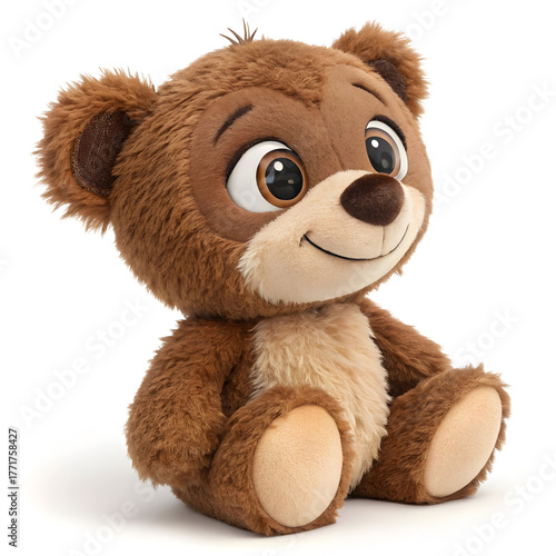 adorable brown teddy bear plush toy