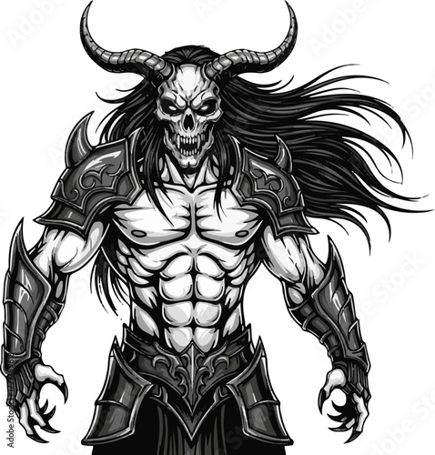 Dark Hollow Warrior Vector Art