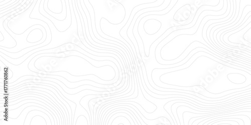 topographic map showing contour lines and elevation on a white background, perfect for surface design and mapping projects creating abstract shapes and patterns representing elevation changes