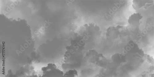 Light Grey and White Abstract Texture. Smoky Grey and White Minimal Background. cloudscape of rain and storm clouds 3d illustration transparent background clip art. Grey storm clouds .
