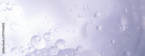 Abstract purple water bubbles oil background