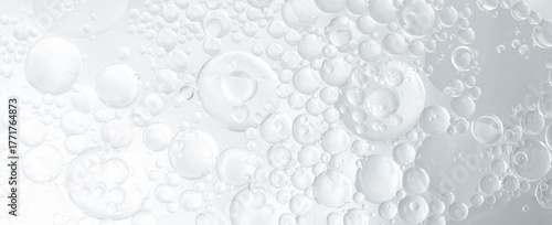 Abstract clear water bubbles oil background