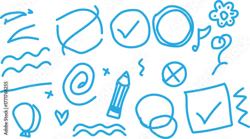 Colourful abstract wavy lines and heart shapes with a vibrant rainbow gradient on a white background