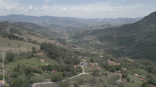 Mountain Countryside Rural Houses Baú Rock São Bento Do Sapucaí São Paulo Brazil South America Climbing Points Travel Tourism Adventure Landscape Nature Valley Hilltop Scenic Destination Horizon Outdo