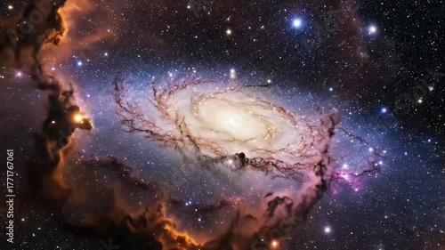Spectacular Spiral Galaxy Animation: A Cosmic Journey Through Space
