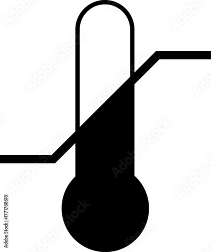 Temperature limit. Thermometer indicating the lower and upper temperature limits. Permissible temperature limits at which the product must be stored. Compliance with storage standards. Marking.