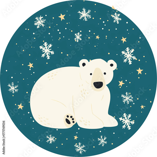 Polar bear vector illustration