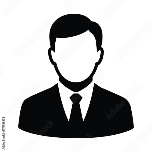 Business Man flat Icon design, human resource and businessman icon concept, man icon in trendy flat style, Symbol for your web site design, logo, app