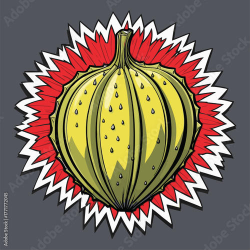 realistic durian fruit vector