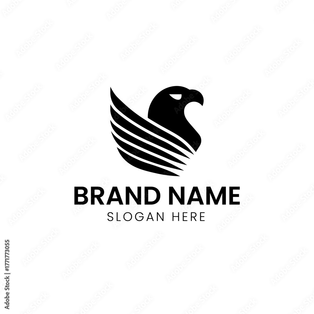 Obraz premium Flying Eagle Bird Logo Design