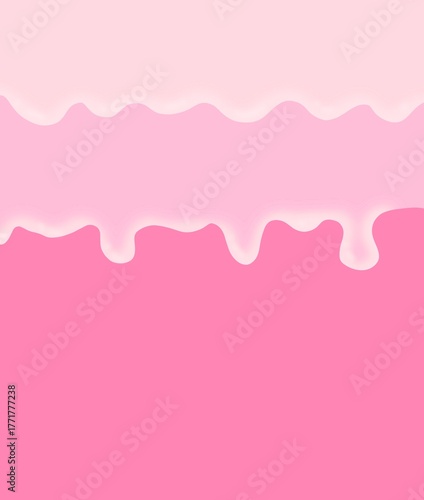 melting icing , candy glaze cake dripping sweet ice cream illustration