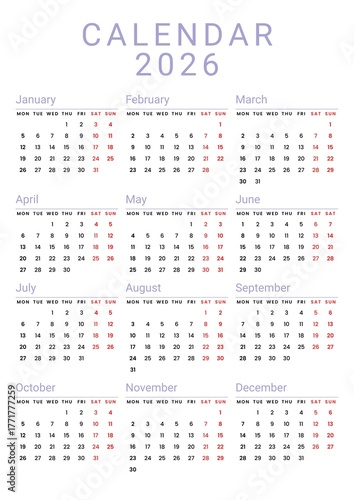 Calendar 2026
