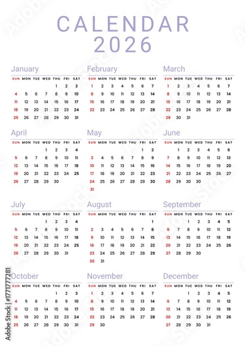Calendar 2026
