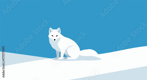 Minimalist Arctic Fox