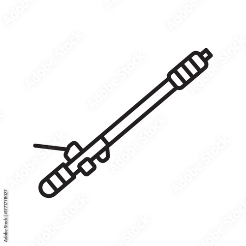 Steering rack black line icon. Vector isolated element