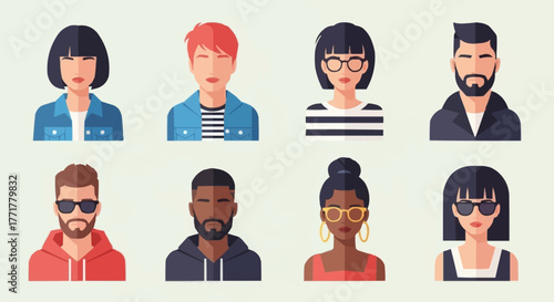 Diverse group of people portraits showcasing various styles and expressions.