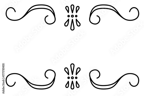 ヴィンテージスタイルの飾り枠イラスト