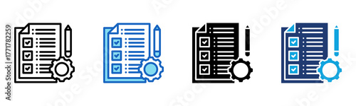Project Completion icon Multi Style Vector Illustration