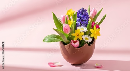 Fantasy-inspired chocolate egg glowing with golden light inside, floating in mid-air, evoking mystery and wonder. Perfect for surreal art and storytelling visuals.