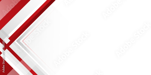 Red, white modern abstract background design.  Hi-tech red corporate abstract background. Geometric vector illustration design with curve wave lines pattern texture. banner pattern presentation bg. 