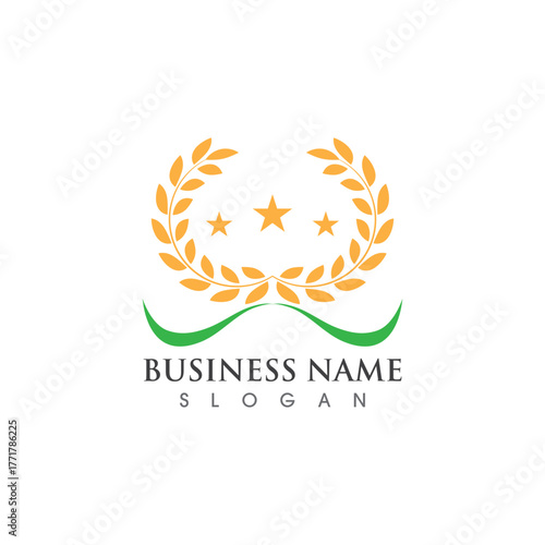 Agriculture wheat logo and symbol