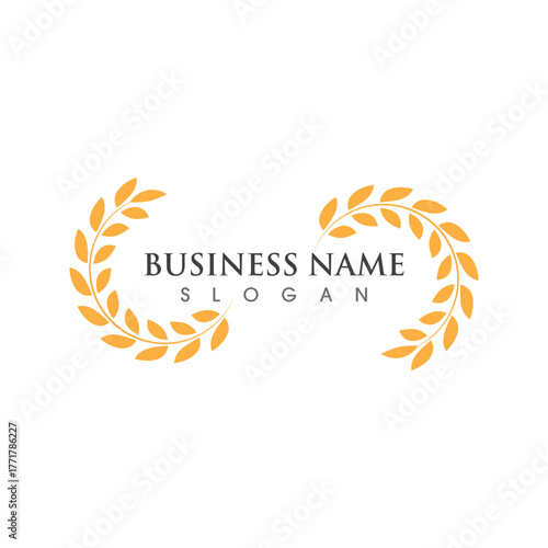 Agriculture wheat logo and symbol