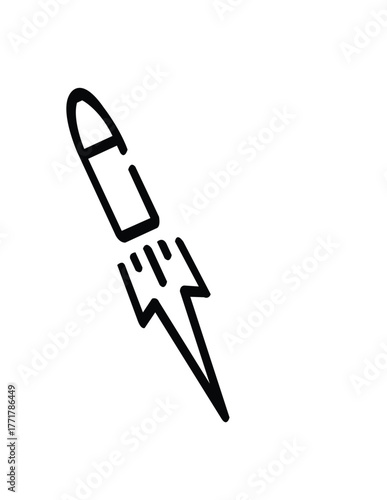 space rocket vector illustration