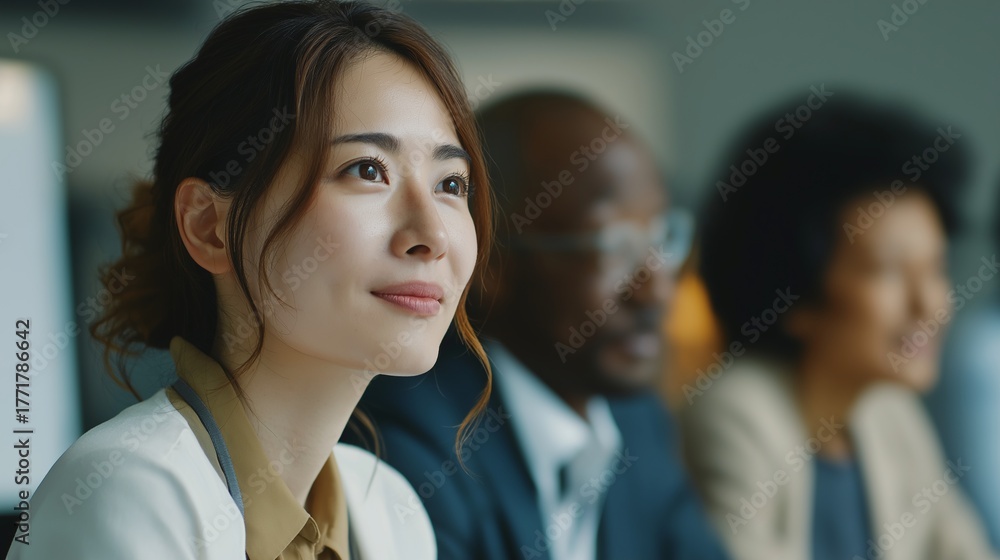 Fototapeta premium グローバルな会社の会議