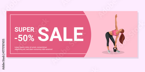 A faceless fitness woman is stretching with a kettlebell in a modern workout space, showcasing the importance of fitness and healthy lifestyles.