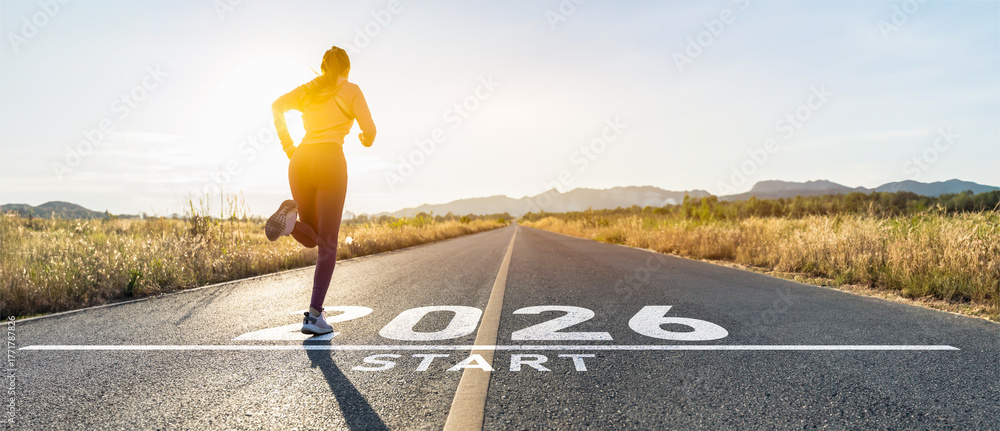 Fotografie New year 2026 or start straight concept