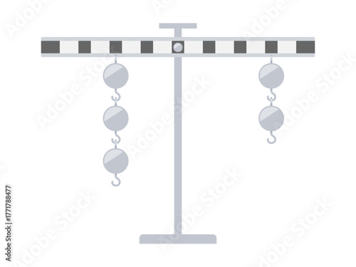 理科で使う実験用てこのイラスト