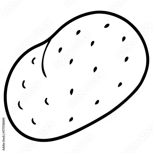 Fresh Potato Vector Illustration