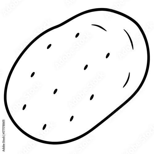 Fresh Potato Vector Illustration