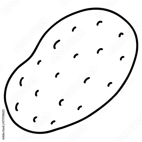 Fresh Potato Vector Illustration