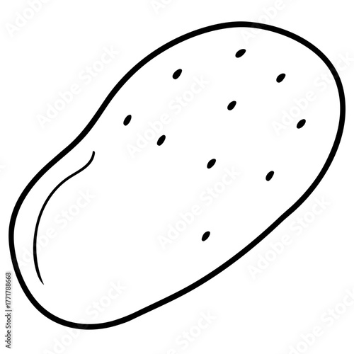 Fresh Potato Vector Illustration