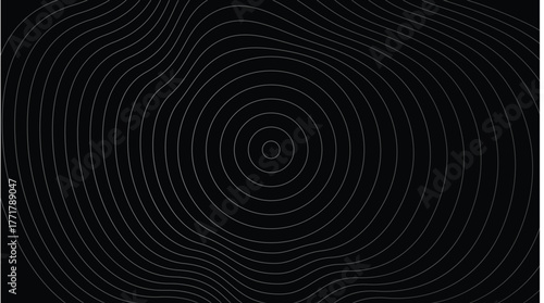 Concentric contour lines on a black background form a sleek, wave-like texture—ideal for modern design, tech visuals, or abstract backgrounds.