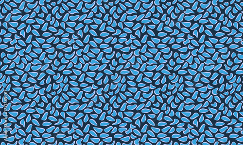 Seamless Pattern, Small Blue Stones, Pebble Texture, Abstract