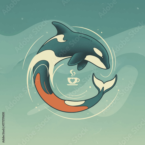 Orca Whale Coffee A Whimsical Blend of Marine Life & Beverage