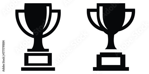 business award icon vector set