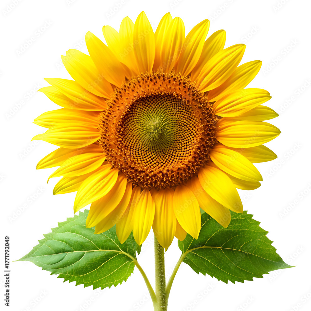 Fototapeta premium Sunflower isolated on transparent background