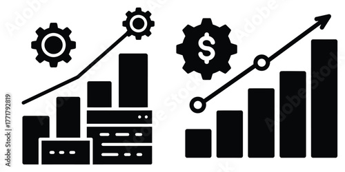 business development icon vector set