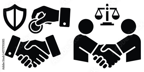 business ethics icon vector set