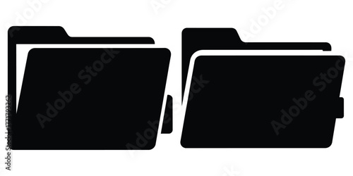 business folder icon vector set