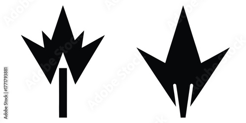 business idea spark icon vector set