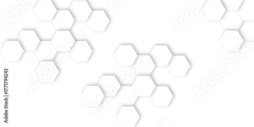 creative honeycomb pattern with white  light  hexagons and perfect for a modern, minimalist background or decorative element  luxury pattern vector white background.	